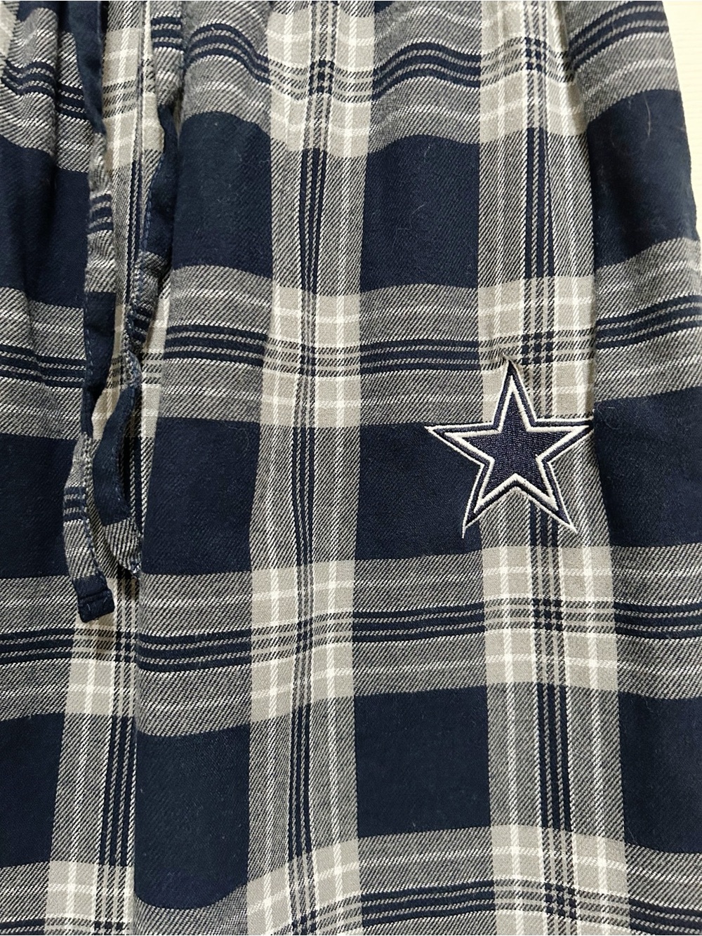 Dallas Cowboys Plaid Lounge Pants Small Drawstring Cozy Soft Sleep Relaxed - Picture 2 of 6
